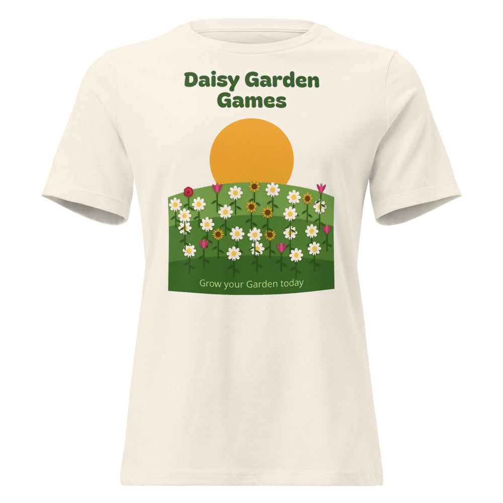 Daisy Garden Games Poster Tee — Women's Relaxed Fit